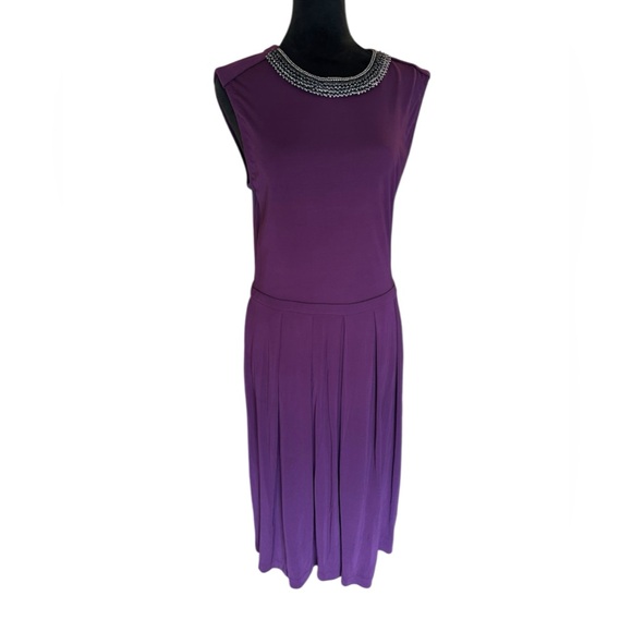 Tory Burch ‘Eva’ Embellished Dress – Size M – Wild Plum - Picture 1 of 16